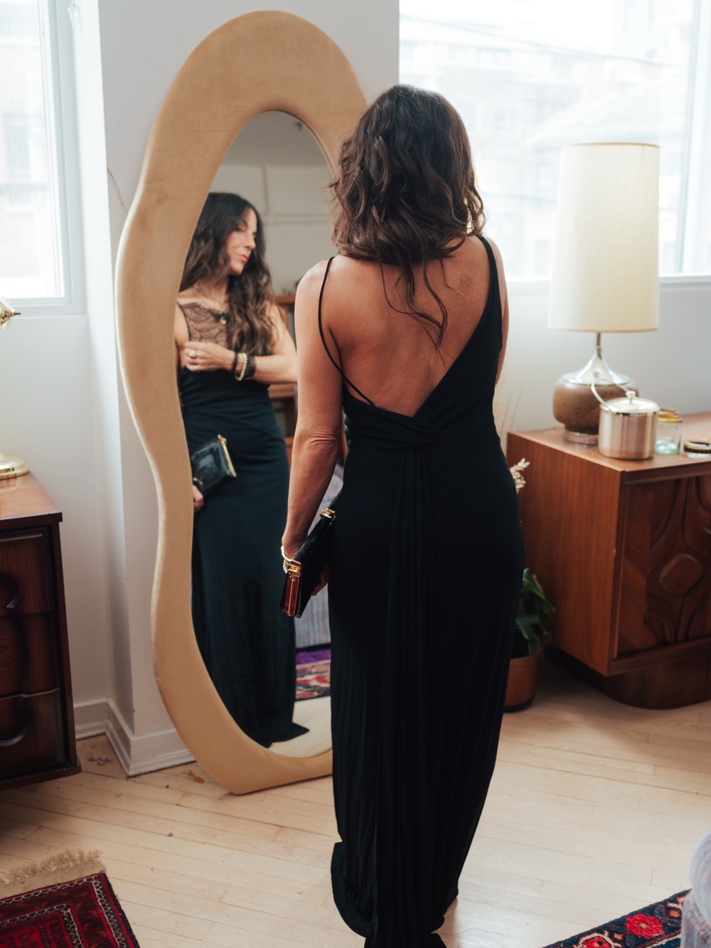 Nicole Miller 90’s “Manhattan Cocktail” Asymmetrical Lace Evening Gown – Size 6